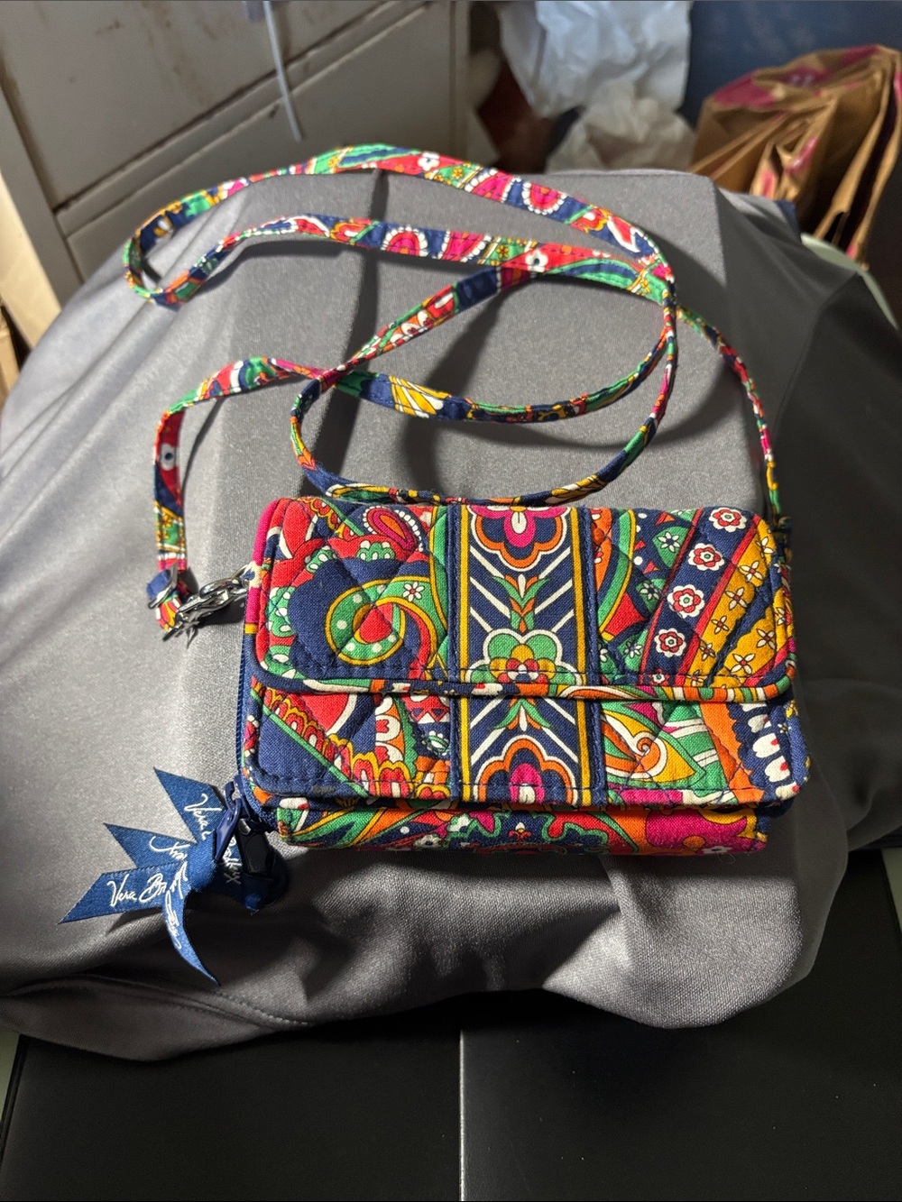 Vera Bradley Multicolor Quilted Crossbody - Bright Paisley Print